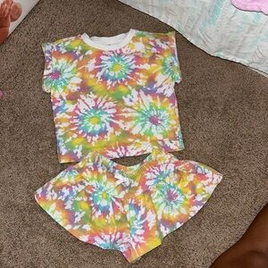 Kids Headquarters Yellow and Green Pajama Set